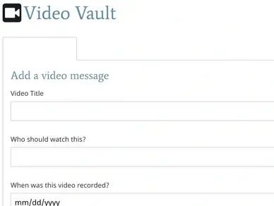 My Life & Wishes Video Vault screen